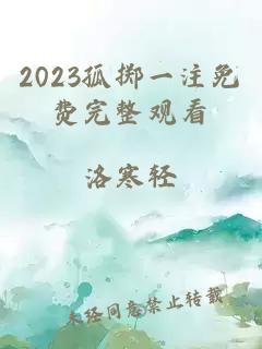 2023孤掷一注免费完整观看