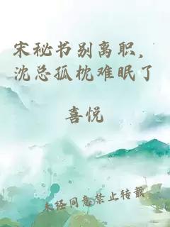 宋秘书别离职，沈总孤枕难眠了